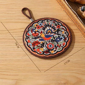 Vente en gros de tapis de table en céramique personnalisés avec impression rétro SYH1201, antidérapants, isolants, pour tasses à thé, café, etc. - Product Image 5