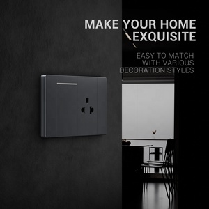 Trang trí tường chuyển đổi ổ cắm tấm 118 loại 1 Gang 1 cách 2 cách đẩy nút tường chuyển đổi + đa chức năng 3 pins tường ổ cắm - Product Image 3