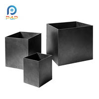 Pot Tanam Terangkat Modern dari Baja Corten yang Tahan Lama dengan Kapasitas 72L, Finishing Berkarat untuk Kebun Sayuran di Halaman Belakang