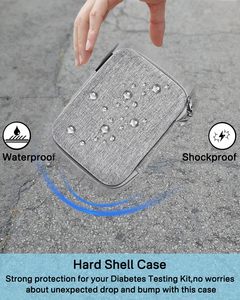 Sac de rangement pour <span class=keywords><strong>kit</strong></span> de <span class=keywords><strong>test</strong></span> du diabète AYM Travel, en matériau EVA, étui pour moniteur de glycémie, OEM - Product Image 5