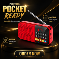 Mini-enceinte portable 5.0 avec écran numérique, lecture USB et TF, batterie rechargeable