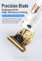 Tondeuse à cheveux sans fil à faible bruit avec lame en acier DLC pour la maison, le barbier et le toilettage masculin, tondeuse électrique rasoir à effilage