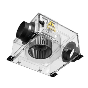 Ventilateur de ventilation industriel à conduit unique 206CFM 350CMH flexible, anticorrosion, économe en énergie 29dB(A) pour CVC - Product Image 1