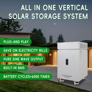All in One 51.2V 10Kw 20Kw Hybrid Solar Power System Kit With Lithium <b>Battery</b> for Home <b>Backup</b> Off Grid Use - Product Image 1