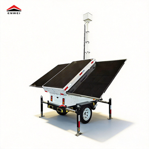Remorque <span class=keywords><strong>solaire</strong></span> mobile hors réseau avec mât télescopique manuel pour chantier de construction avec caméra PTZ - Product Image 5