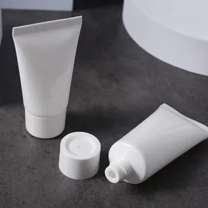 Wholesale Empty 30ml 50ml 100ml 150ml White Plastic PE Cosmetic Squeeze Printing Tube With Flip Top Cover