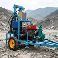 Foreuse mobile sur roues pour puits d'eau, machine de forage économe en énergie pour le forage de puits domestiques ruraux