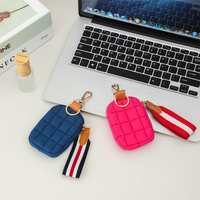 Tas Gantungan Kunci Mini Clutch Grosir Dompet Wanita Model Jepit Kantong Berbahan Quilted Tempat Kartu