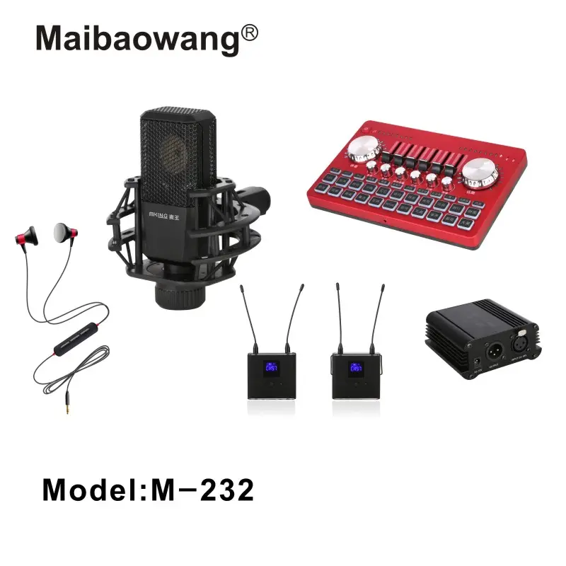 Профессиональный конденсаторный микрофон, микрофон для прямой трансляции, караоке, прямой трансляции, чат, трансляции, с эффектом DSP