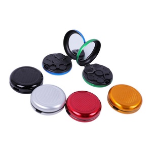 Porte-monnaie rond portable <span class=keywords><strong>en</strong></span> alliage d'aluminium avec miroir pour le voyage, étui <span class=keywords><strong>de</strong></span> rangement pour pièces <span class=keywords><strong>de</strong></span> monnaie <span class=keywords><strong>en</strong></span> euros - Product Image 2