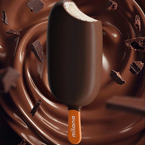 ไอศกรีมแท่งแช่แข็งแบบ OEM เนื้อกรุบกรอบเคลือบช็อกโกแลต นมเจลาโต้รสช็อกโกแลตเข้มข้น รับผลิตแบรนด์ส่วนตัว จำหน่ายส่งจากโรงงาน - Product Image 1