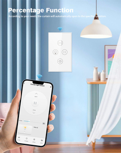 Interruptor de Pared Táctil Inteligente 2 en 1 para Cortinas y Luces, Estándar US/AU 2024, Compatible con Tuya Wifi, para Hogar Inteligente - Product Image 4