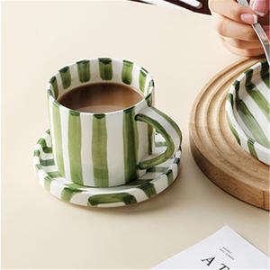 Hand-painted Ceramic Cups and <b>Plates</b> High-end Designed Afternoon <b>Tea</b> and Water Cups - Product Image 5