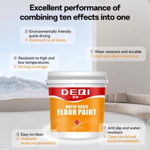 Pintura de Revestimiento para Pisos a Base de Agua de Color Personalizado Ecológica DEQI para Pisos de Concreto y Pavimentos de Garaje - Product Image 3
