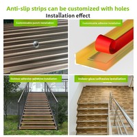 Profilé de nez de marche antidérapant en aluminium robuste, rainuré, pour la protection des sols en carrelage, bois et marbre