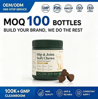 Glucosamine Chondroïtine Mureaux Verts à Croquer pour Chiens avec Curcuma Absorption Rapide Soin des Articulations OEM