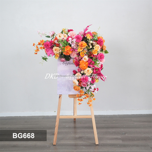 DKB Best Selling Wedding Backdrop with <b>Corner</b> Artificial Flower Arch White Rose Row for Valentine's Day <b>Corner</b> Flower - Product Image 3