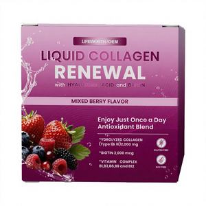 Гидролизованный жидкий коллаген Lifeworth для взрослых (женщин и мужчин), тип 1 и 3, с пептидами, комплексом витаминов группы B и гиалуроновой кислотой — для сияния кожи - Product Image 1