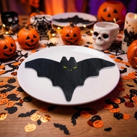 Serviettes en papier 3 plis imprimées Halloween avec logo personnalisé, motifs maison hantée, sorcière, chauve-souris pour décoration de fête d'octobre OEM ODM