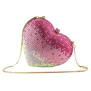 Fashion Crystal Heart Shape <b>for</b> Multi Color Women <b>Wedding</b> <b>Clutch</b> <b>Bag</b> - Product Image 1