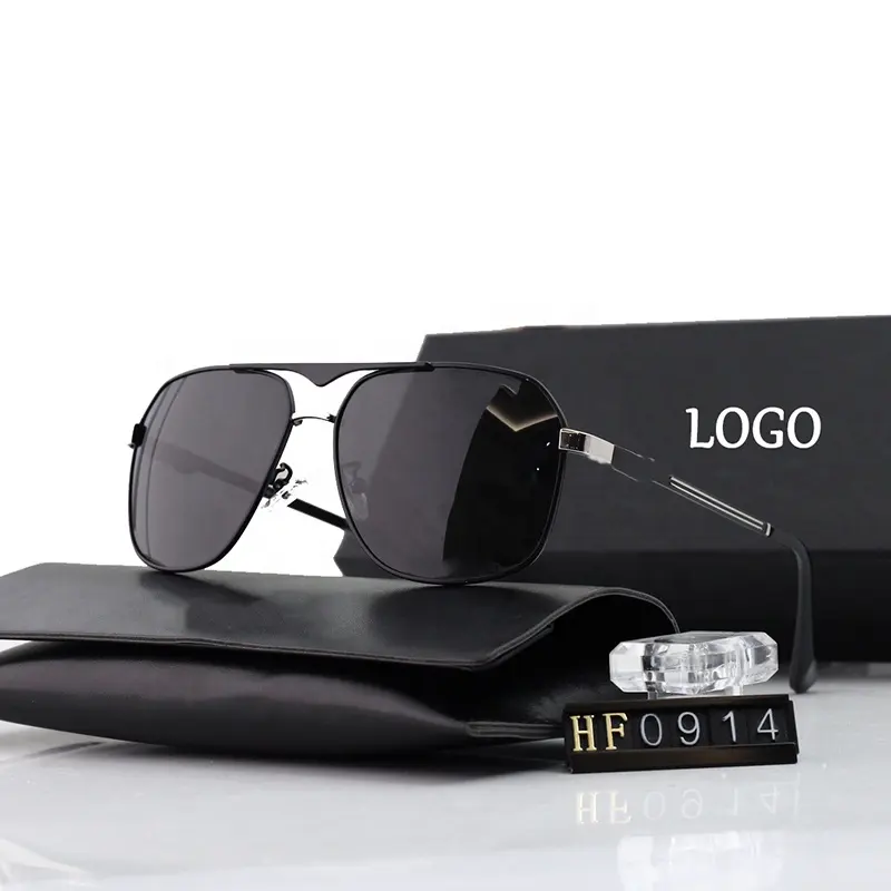 Luxury Men's Polarized Sunglasses Driving Sun Glasses For Men Women Brand Designer Male Vintage Black Pilot Sunglasses UV400