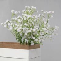 Fleurs artificielles Gypsophile Toucher Réel pour Bouquet de Mariage, Centre de Table, Décoration Maison, Vente en Gros (108 Têtes)