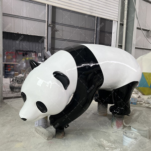Escultura de Panda Gigante de Fibra de Vidrio para Exteriores, Figura de Animal Hecha a Mano para Montar en el Suelo 6175 - Product Image 1