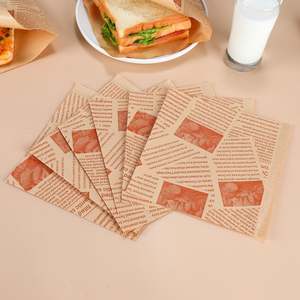 100pcs Brown Kraft Waffle <b>Paper</b> Grocery Biscuit Bag Oil-Proof Triangular Snack L-Shaped Double-Open Packaging Coated for <b>Food</b> - Product Image 6