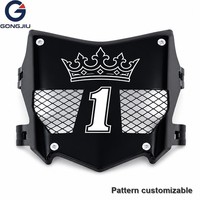 Plaque d'immatriculation avant motif couronne gothique 1 noir et blanc pour Surron Light Bee X S Segway X160 X260 ventilée
