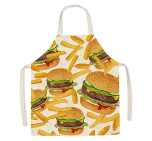 Delantal con estampado Digital de hamburguesa, pizza, donut, para hornear, tienda - Product Image 1