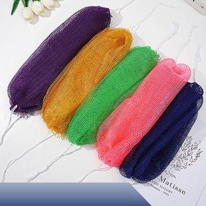 Loofah Sponge African Net Toalha Esfoliante Com Nós Nylon Mesh Bath Shower Body Wash Cloth para Pele Smoother Uso Diário - Product Image 1