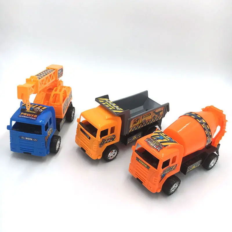 İnşaat kamyon oyuncak seti çocuk oyuncak araçlar ekskavatör yol silindiri çimento mikser kamyonu geri çekin araba oyuncak