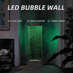 Colonne lumineuse décorative LED à bulles d'eau, écran métallique, séparateur de pièce, affichage intérieur, contrôlée par application - Product Image 2