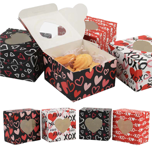 Carpeta de Cartón con Forma de Corazón para Regalos de San Valentín, con Ventana Transparente, Apta para Alimentos, Hecha a Mano - Product Image 1