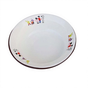 卸売 大口漫画柄金属製エナメルボウル 野菜・果物サラダボウル 耐熱性 - Product Image 6