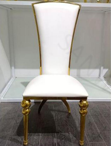 Silla de comedor de acero inoxidable con forma de oreja dorada de alta calidad y silla de banquete de hotel de alta calidad - Product Image 2