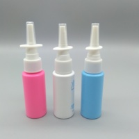 Bouteille de pulvérisation nasale en plastique, à épaule plate, vert rose Opaque, conteneur de liquide médical de soins personnels, 1oz 30ml