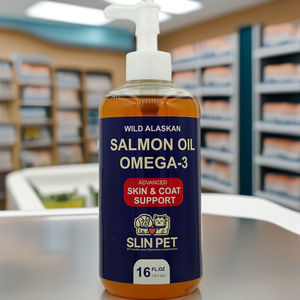 Supplément d'huile de poisson de <span class=keywords><strong>saumon</strong></span> pour animaux de compagnie naturel avec haute densité d'oméga-3 en OEM/ODM pour améliorer la peau et le pelage, la santé des articulations pour chiens et chats - Product Image 2