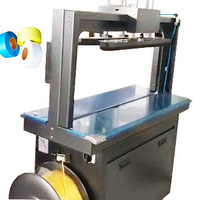 Machine d'emballage semi-automatique électrique pour cartons en papier avec bande PP, moteur, garantie 1 an, pour boissons et textiles
