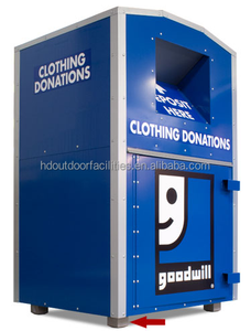 صندوق تبرع ملابس مستدام عالي الجودة ، فولاذ مجلفن للاستخدام الخارجي في الفنادق والشوارع والحدائق والأماكن العامة - Product Image 5