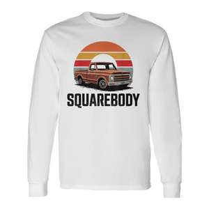 เสื้อยืดแขนยาวทรงสี่เหลี่ยมสำหรับรถกระบะคลาสสิค 4x4 - Product Image 1