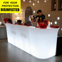 Barre LED de comptoir de 110 cm rechargeable avec télécommande, 16 couleurs, pour hôtel, pub, vente en gros, batterie intégrée