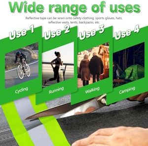 Khả năng hiển thị cao phản quang băng vải phản quang Băng vá dây đai ban nhạc cho an toàn chạy phản chiếu - Product Image 4