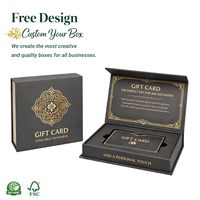 Boîte d'emballage rigide en carton imperméable en forme de livre pour cartes de crédit, avec aimant et doublure en éponge, design couleur intégrale, vente en gros directe usine