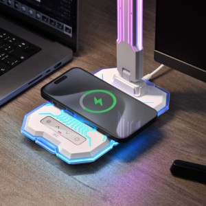 E-thể thao <span class=keywords><strong>LED</strong></span> bảng đèn QI sạc không dây điều khiển cảm ứng Dimmable đương đại bàn chiếu sáng chơi game phòng đọc sách cơ thể nhựa - Product Image 5