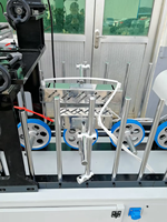 Machine de laminage automatique de profilés CNC PUR 350 mm, équipement de recouvrement de film pour cadres de portes en PVC/MDF avec colle thermofusible PUR