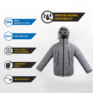 आरामदायक सर्दियों शरद ऋतु परावर्तक सुरक्षा पोशाक के साथ उच्च दृश्यता जैकेट - Product Image 5