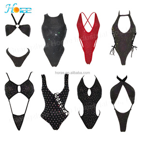 S669 femmes maillots <span class=keywords><strong>de</strong></span> <span class=keywords><strong>bain</strong></span> Bikini Club tenues vêtements <span class=keywords><strong>de</strong></span> danse exotiques scintillant diamant paillettes strass une pièce string maillots <span class=keywords><strong>de</strong></span> <span class=keywords><strong>bain</strong></span> - Product Image 4