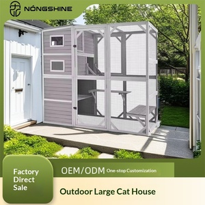 Villa para Gatos Rectangular con Marco de Madera para Interiores/Exteriores, Espacio Extra Grande, Impermeable, Protección Solar, Cálida, Casa para Mascotas, <span class=keywords><strong>Jaula</strong></span>, Nido - Product Image 4