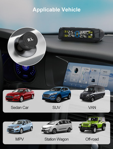 Car <strong>TPMS</strong> Tire Pressure Monitoring System Solar Charging HD Digital LCD Display Auto Alarms Wireless External Sensors <strong>TPMS</strong> - Product Image 3